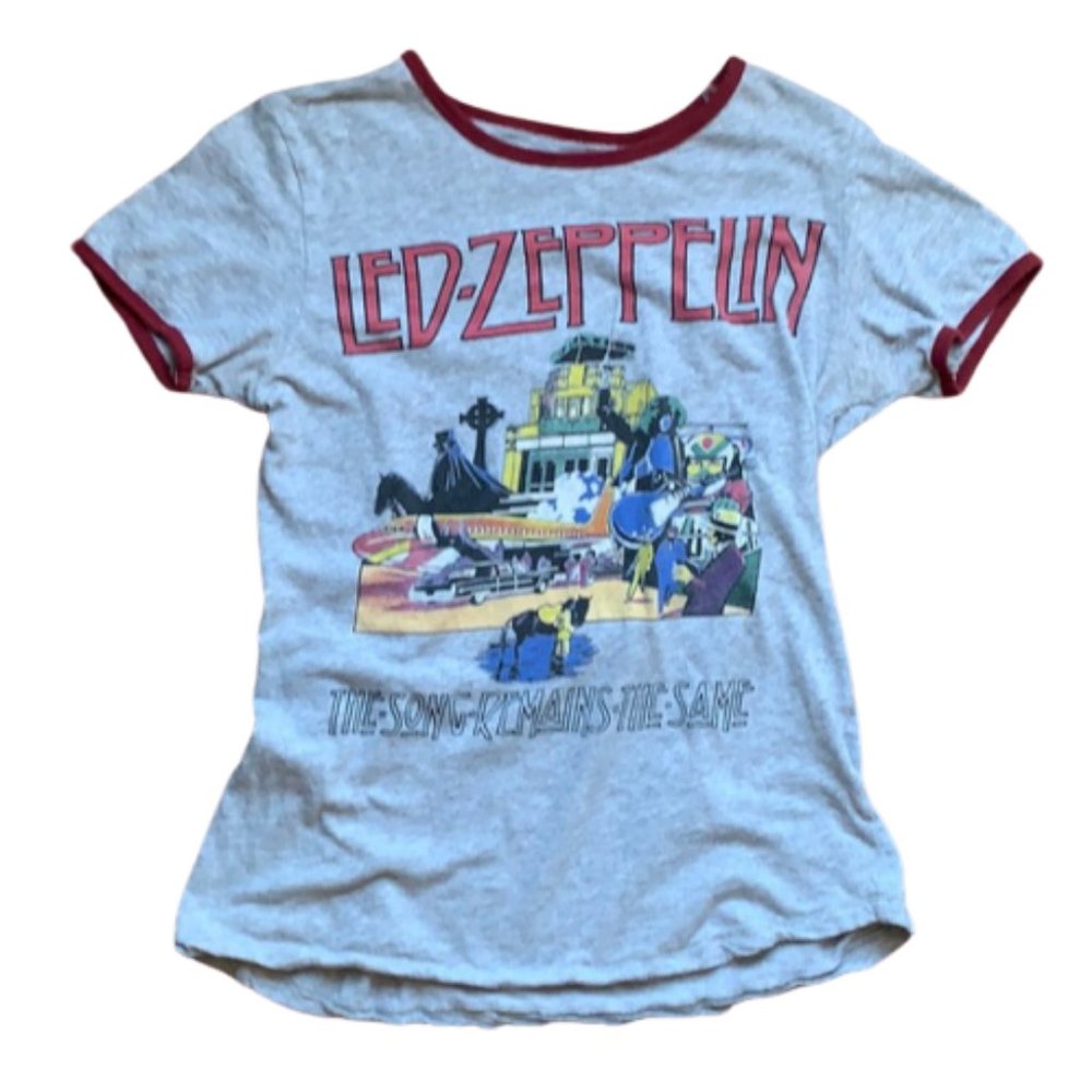LED ZEPPELIN Authentic Gray Tee Shirt T-Shirt